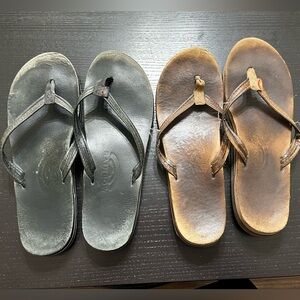 2pairs Rainbow flip flops GUC